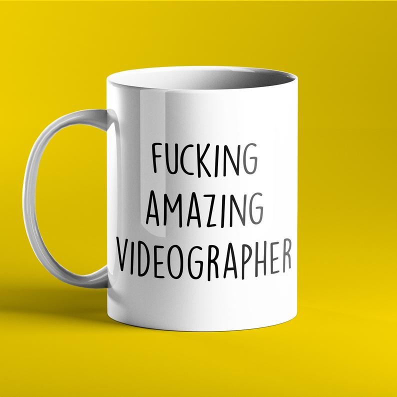 Fucking Amazing Videographer Personalised Mug - Prickly Cards
